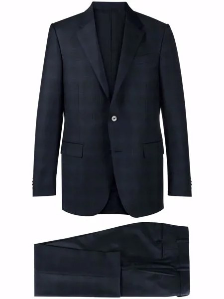Ermenegildo Zegna клетчатый костюм с однобортным пиджаком
