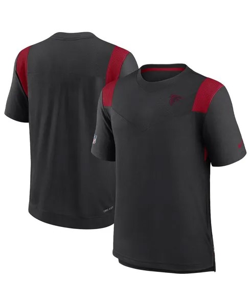 Мужская черная футболка с логотипом atlanta falcons sideline performance player Nike, черный