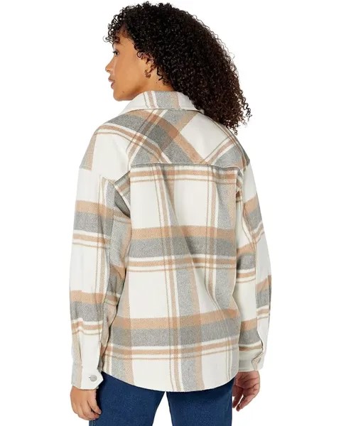 Куртка Levi's Oversized Wool Blend Jacket, цвет Light Grey/Tan/Cream Plaid