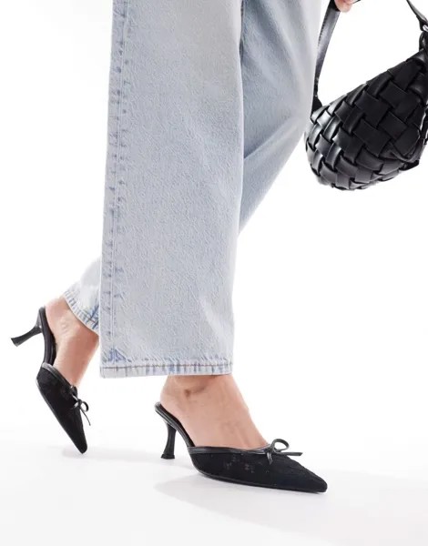 SIMMI London Ailla Мюли на низком каблуке с заостренным носком и бантом SIMMI Shoes
