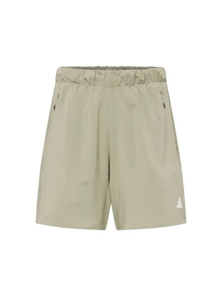 Обычные тренировочные брюки ADIDAS PERFORMANCE Train Icons 3-Stripes, хаки/лайм