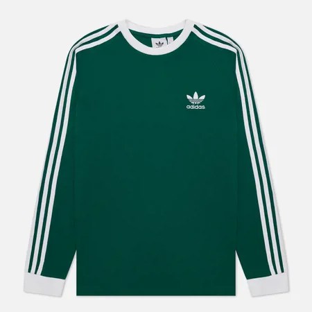 Мужской лонгслив adidas Originals LS Adicolor Classics 3-Stripes, цвет зелёный, размер XL