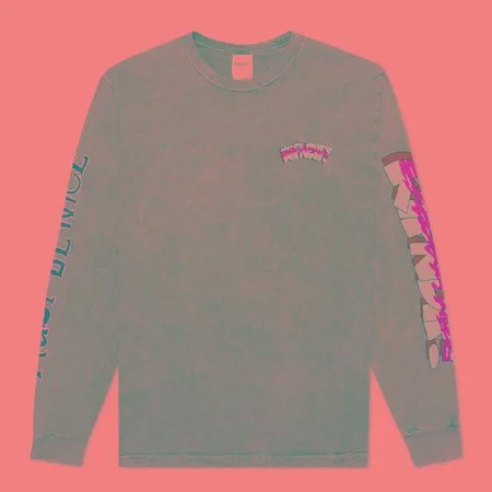 Мужской лонгслив RIPNDIP Topanga Bandit, цвет серый, размер S