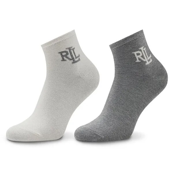 Носки Lauren Ralph Lauren, 2 шт, бежевый/серый
