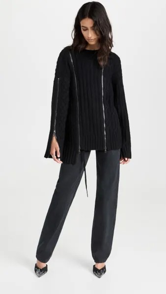 Свитер Christopher Esber Connector Cable Knit, черный