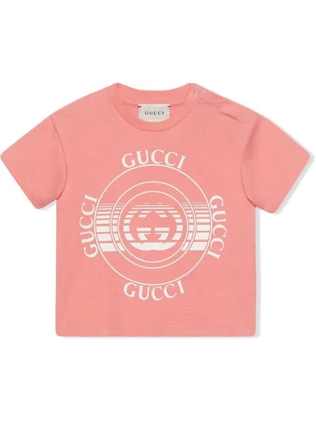 Gucci Kids футболка с принтом Gucci Disk