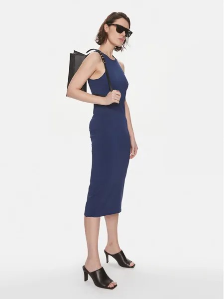 Платье на каждый день приталенного кроя Weekend Max Mara, синий