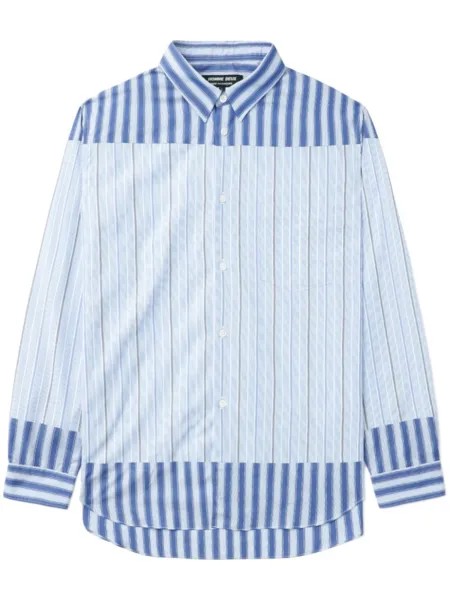 Рубашка в полоску Comme des Garçons Homme Deux, синяя