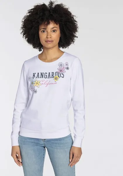 Толстовка KangaROOS с крупным принтом - НОВАЯ КОЛЛЕКЦИЯ, цвет Weiß-Bunt
