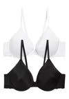Бюстгальтер пуш-ап HOLLY FULL CUP LIGHT PAD T-SHIRT BRA 2 PACK Next, черный