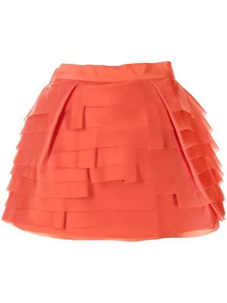 Isabel Sanchis многослойная юбка-шорты из органзы