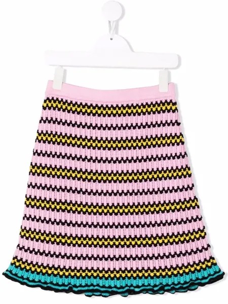 Marni Kids трикотажная юбка в полоску