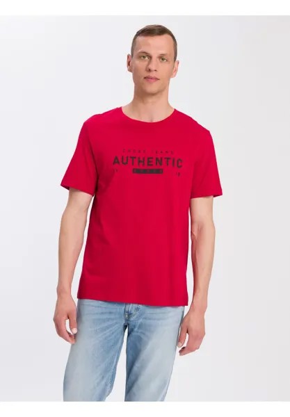 Футболка с принтом 15868 Cross Jeans, цвет red