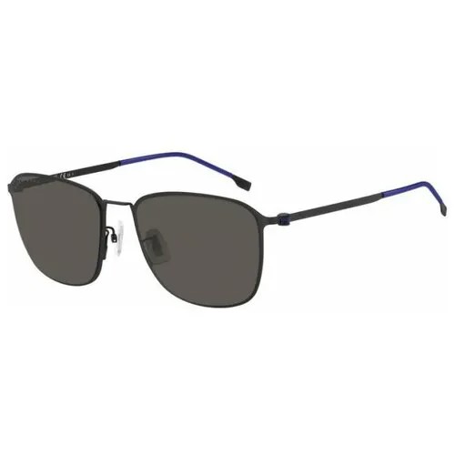 Солнцезащитные очки BOSS, прямоугольные, оправа: металл, с защитой от УФ, для мужчин, черный