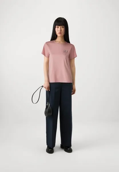 Футболка с принтом NAMBRONE Pinko, фуксия