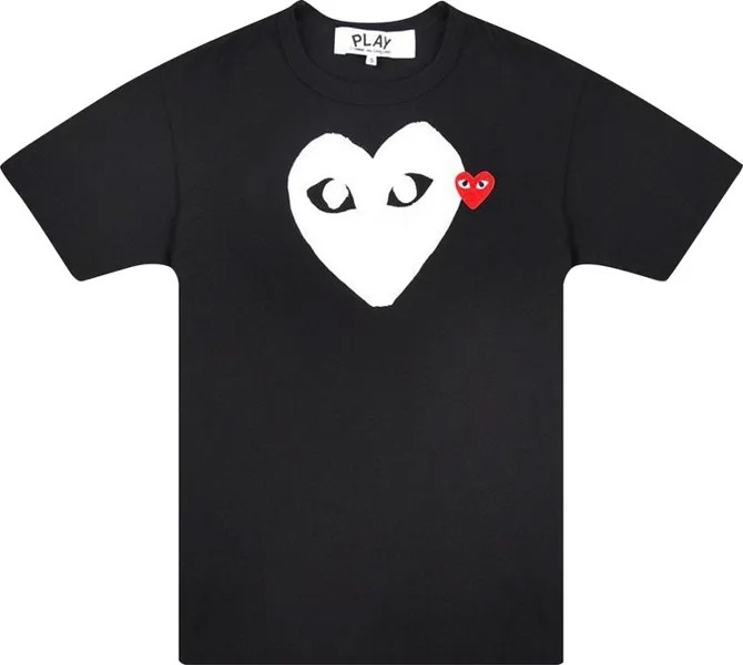 Футболка Comme des Garçons PLAY Emblem Heart T-Shirt 'Black', черный