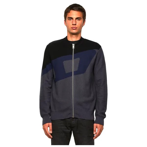 Свитер Diesel Zack Open Full Zip, серый