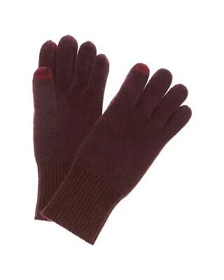 Amicale Cashmere Однотонные кашемировые перчатки из джерси, женские красные
