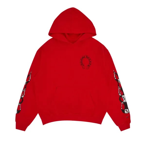 Худи Chrome Hearts x Matty Boy Flames, красный