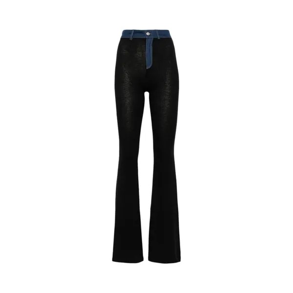 Брюки Coperni Second Skin Rib Denim Pants, черный