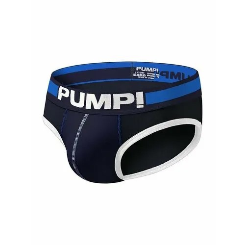Трусы брифы PUMP!, средняя посадка, корректирующий эффект, плоские швы, быстросохнущая, размер M, синий