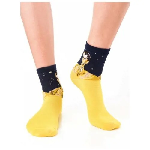 Яркие цветные носки унисекс, прикольные красочные Модные с рисунком, Высокие из натурального хлопка с принтом Ван Гог