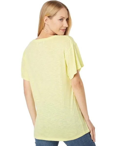 Футболка Wildfox Highway To Anywhere Tee, цвет Pale Lime Yellow