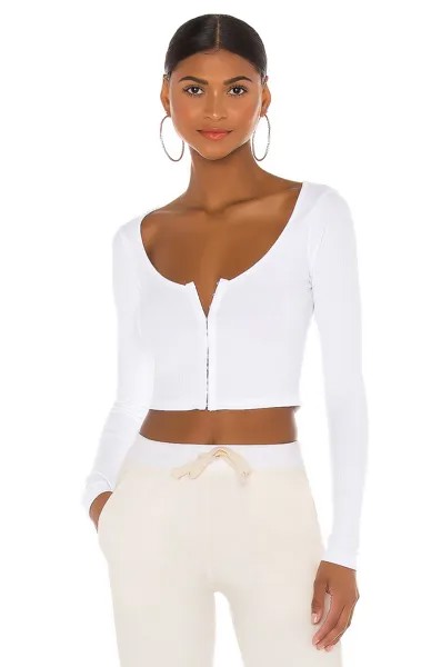 Топ superdown Jackie Long Sleeve, белый