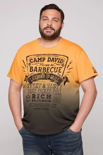Рубашка CAMP DAVID с круглым вырезом, хлопок, цвет Orange