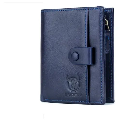 Кожаный мужской кошелек MyPads Premium M-1224105 синий из качественной импортной натуральной кожи быка элегантный бизнес подарок любимому мужчин...