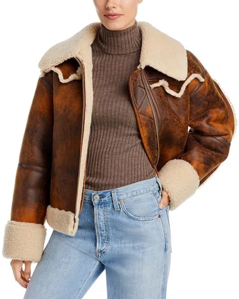 Куртка Lessie из искусственной овчины STAND STUDIO, цвет Brown