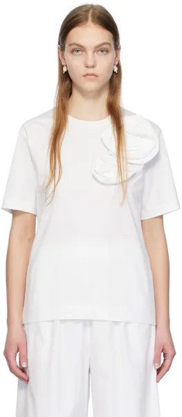 Белая футболка с прессованной розой Simone Rocha