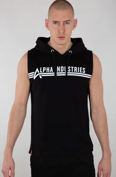 Майка Alpha Industries Hooded, черная