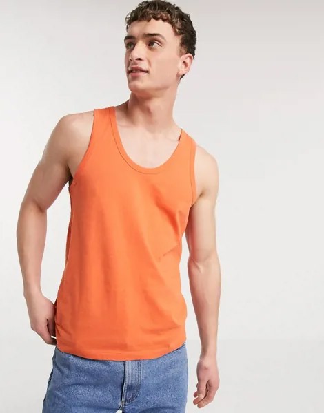 Оранжевая майка ASOS DESIGN-Оранжевый
