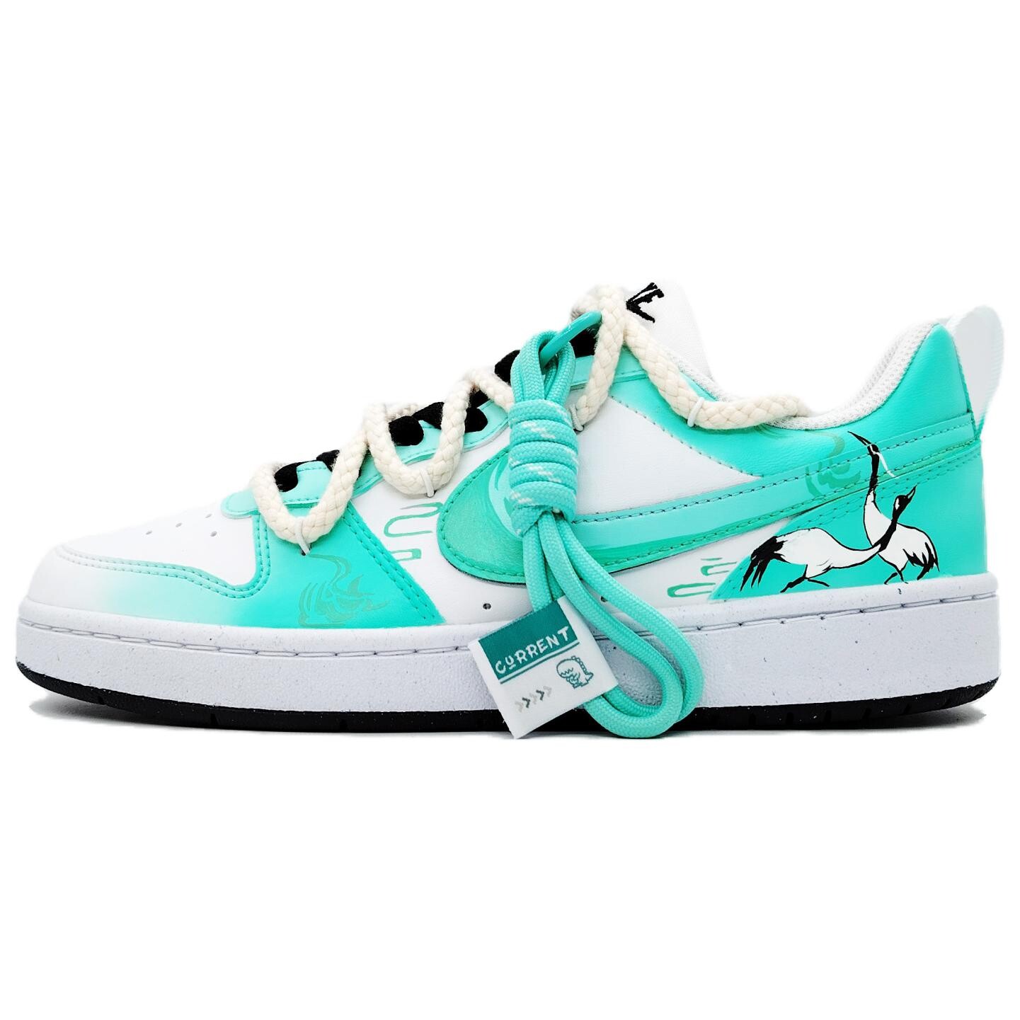 Кроссовки Nike Court Borough Skateboarding Shoes Women's Low-top Green, зеленый