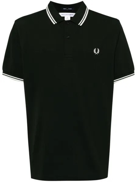Comme Des Garçons Shirt рубашка поло с вышитым логотипом, зеленый
