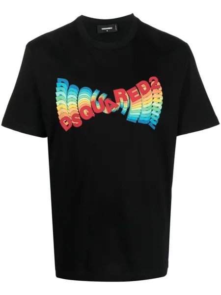 Dsquared2 logo-print short-sleeve T-shirt, черный
