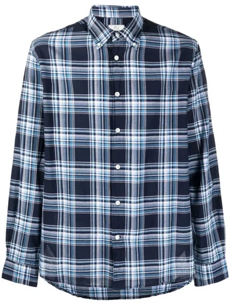 Woolrich клетчатая рубашка на пуговицах, синий