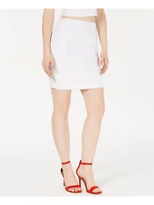 GUESS Женская мини-юбка-карандаш белого цвета со швами Размер: 10