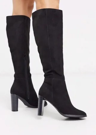 Черные высокие сапоги ASOS DESIGN-Черный