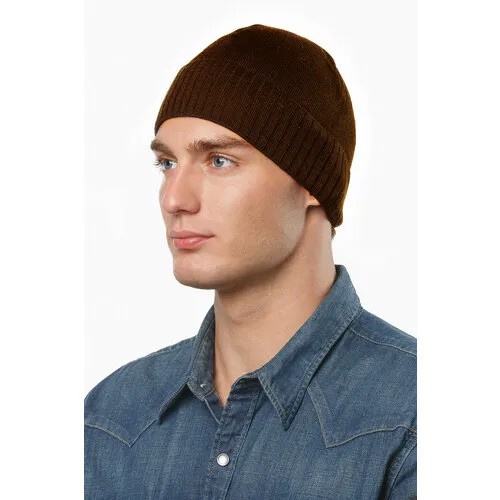 Шапка бини Marhatter, размер 56-58, темно-коричневый
