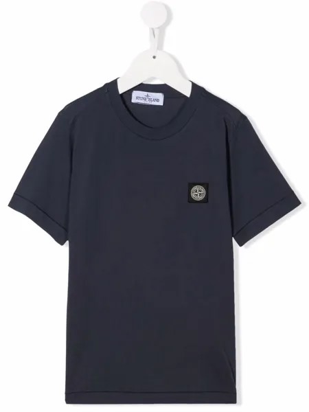 Stone Island Junior футболка с нашивкой-логотипом