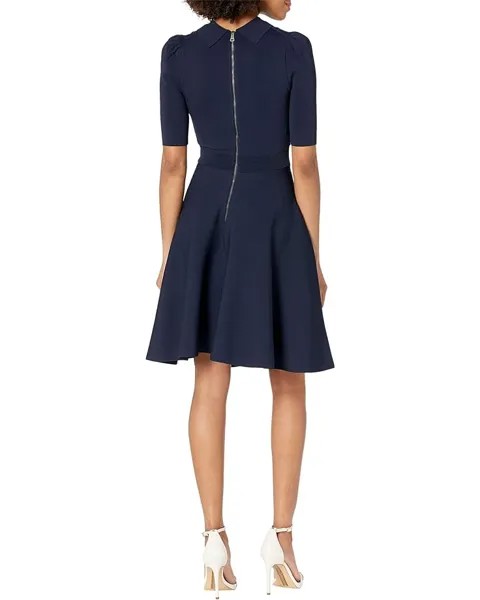 Платье Ted Baker Hillder Delicate Pointelle Knit Dress, темно-синий