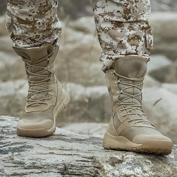 Зима Осень Мужчины Военные ботинки Спецназ Тактические пустынные боевые катера Уличные ботинки Снег сапоги