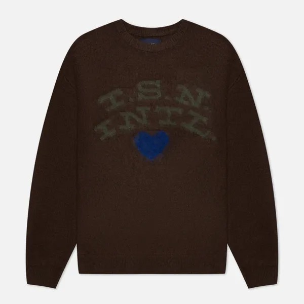 Мужской свитер thisisneverthat T.S.N. Heart коричневый, Размер S