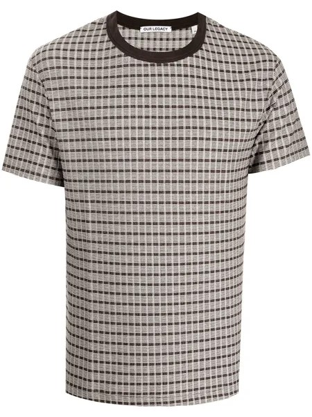 Our Legacy check-print short-sleeved T-shirt