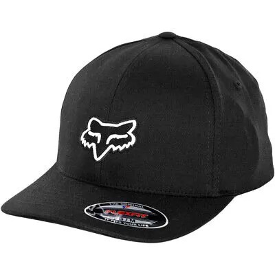 Fox Head Racing Legacy FlexFit Hat (черный/белый) Мужская классическая эластичная кепка Moto
