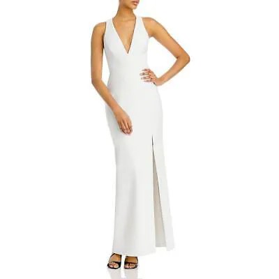 BCBGMAXAZRIA Женское белое вечернее платье макси с вырезом 10 BHFO 0342