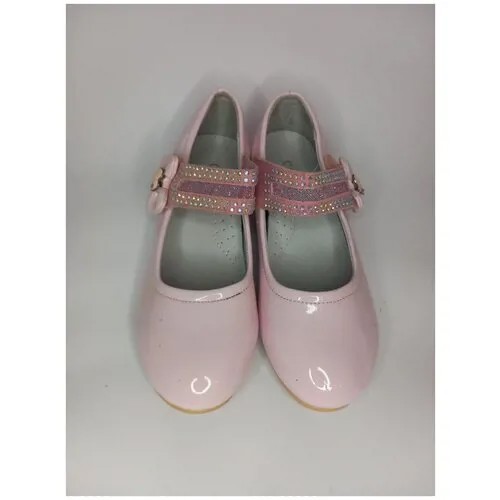 Туфли Сказка для девочки розовые лак 32 размер
