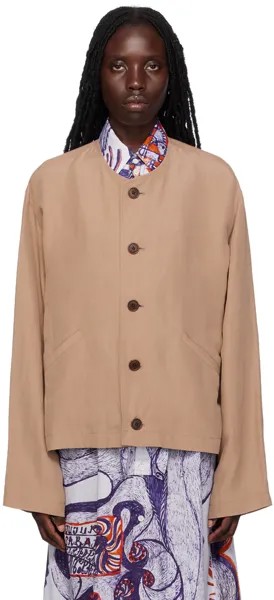 Светло-коричневый легкий пиджак LEMAIRE